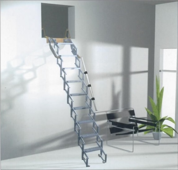 Vertical loft ladder