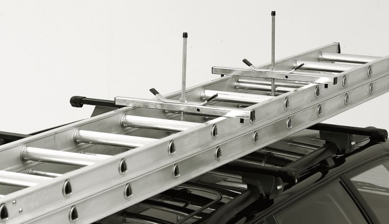 Roof rack ladder clamps